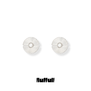 fluffulf·浮游褶光系列·小波纹银耳钉