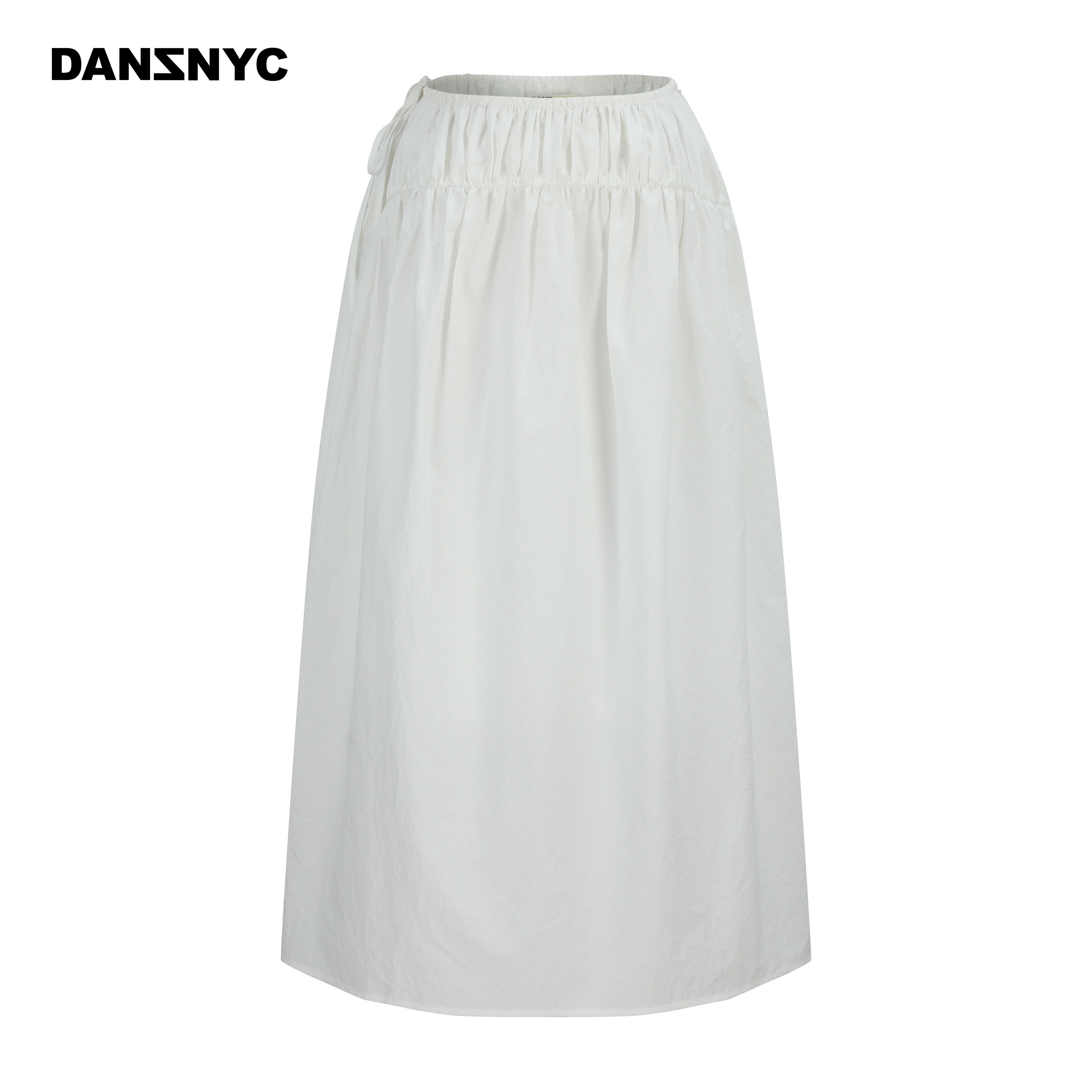 DANZ秋日氛围砂洗棉手工打褶抽绳半裙伞裙叠穿蓬蓬裙百搭显瘦,女装/女士精品,半身裙,淘宝优惠券,粉丝福利购,淘宝优惠卷