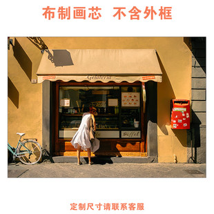 饰画韩国ins 复古女郎法式 gelato欧洲摄影艺术装 意式 家居挂画画芯