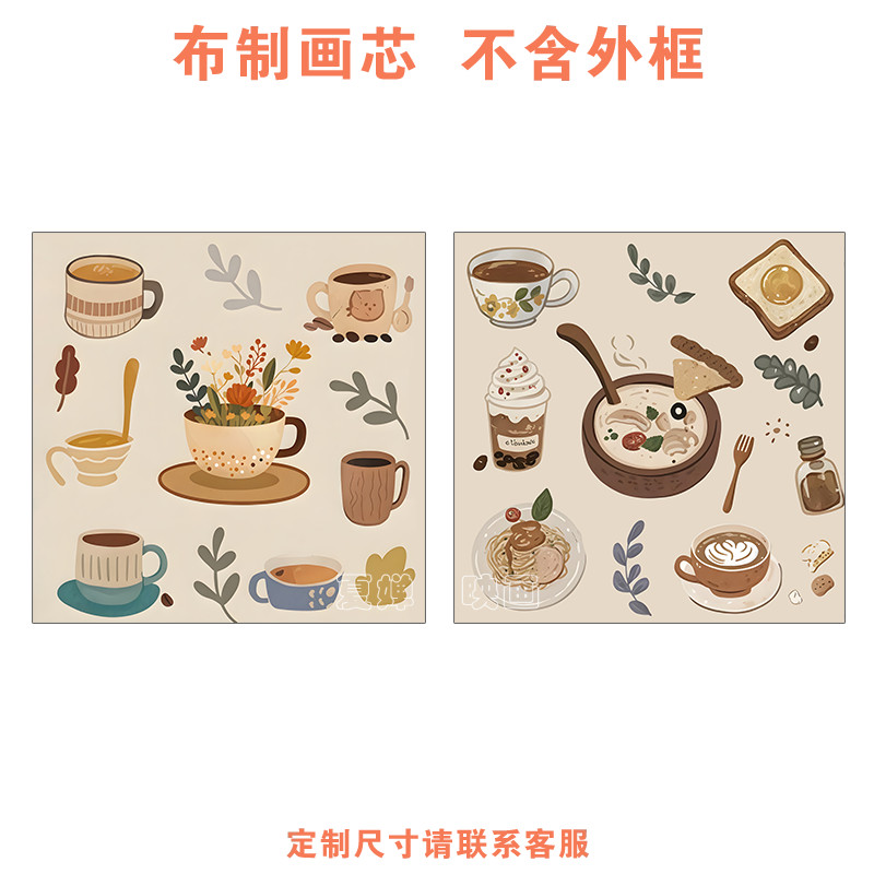 法式复古高级感客厅方形装饰画卧室床头斗柜画儿童房挂画油画画芯图片