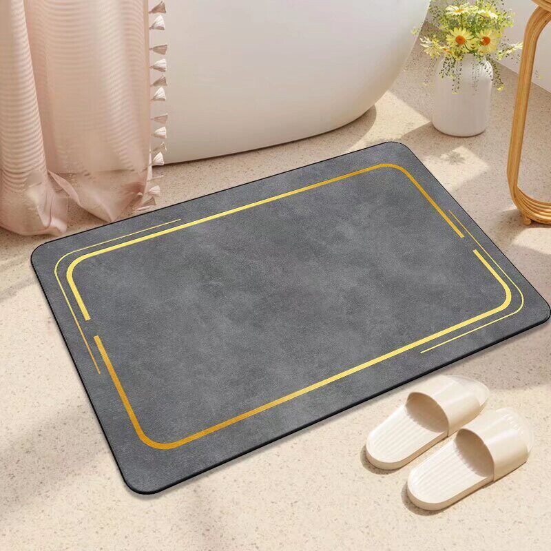 诧寂风浴室地垫卫生间耐脏耐磨防滑垫高级感吸水速干硅藻泥脚垫