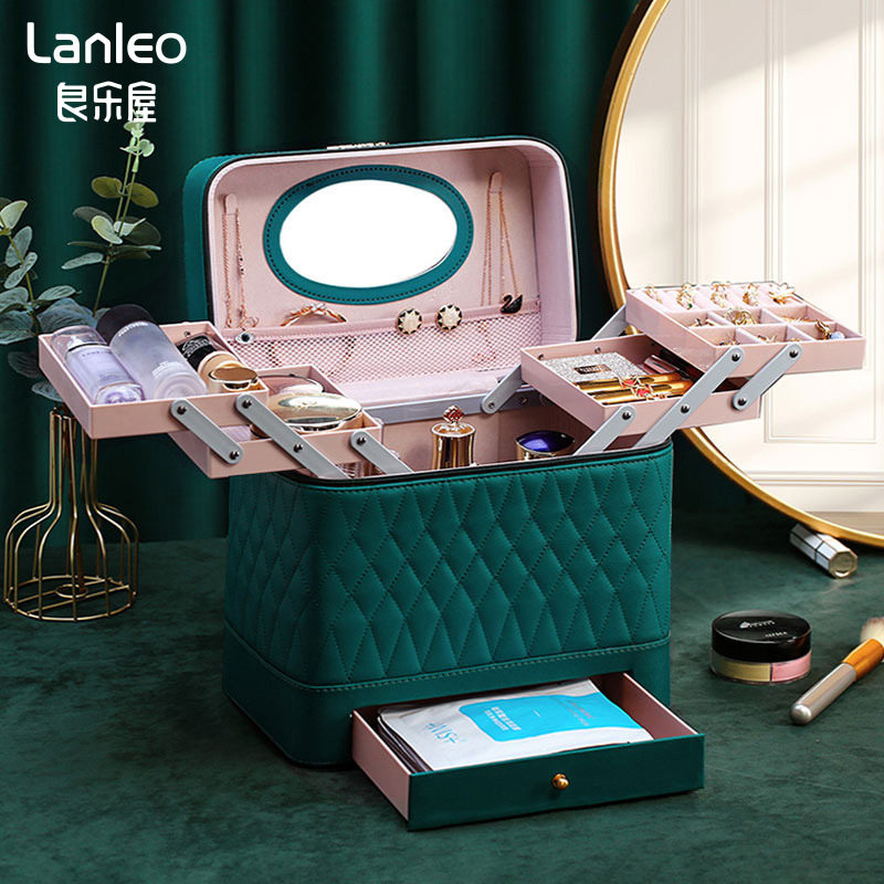 绣格大容量网红化妆箱包女便携手提2023ins风高级感美甲收纳箱盒,收纳整理,化妆箱/盒,淘宝优惠券,粉丝福利购,淘宝优惠卷