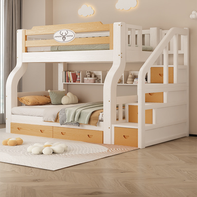 高低床双层床上下床实木床上下铺多功能儿童床两层子母床大人木床