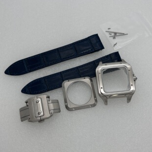 38mm表壳山度士机械表改装配件DIY防水表壳皮带适装NH35/NH70机芯