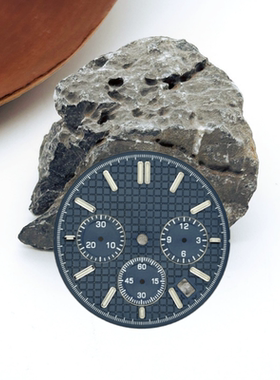 31.8mm绿色夜光表盘适配农家橡树VK63机芯手表配件跑秒石英字面