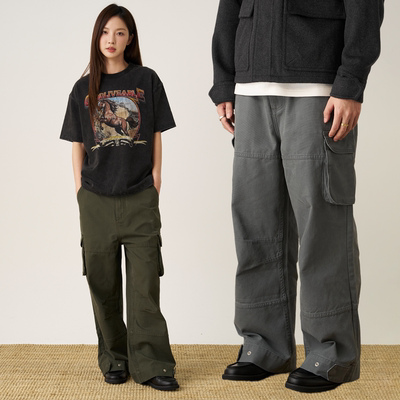 GOODLIVEABLE珠帆布酵洗工装裤