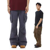 GOODLIVEABLE 潮 男Bootcut通勤休闲裤 646水洗vintage微喇叭工装 裤