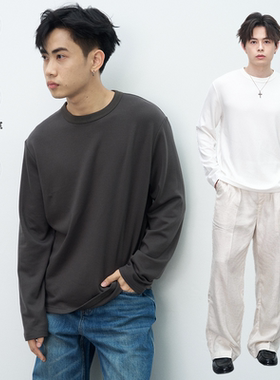 GOODLIVEABLE 280g莱赛尔混纺秋冬长袖t恤男吸湿透气保暖打底衫潮