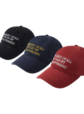 GOODLIVEABLE红色刺绣美式复古棒球帽大头围帽子嘻哈帽黑色鸭舌帽