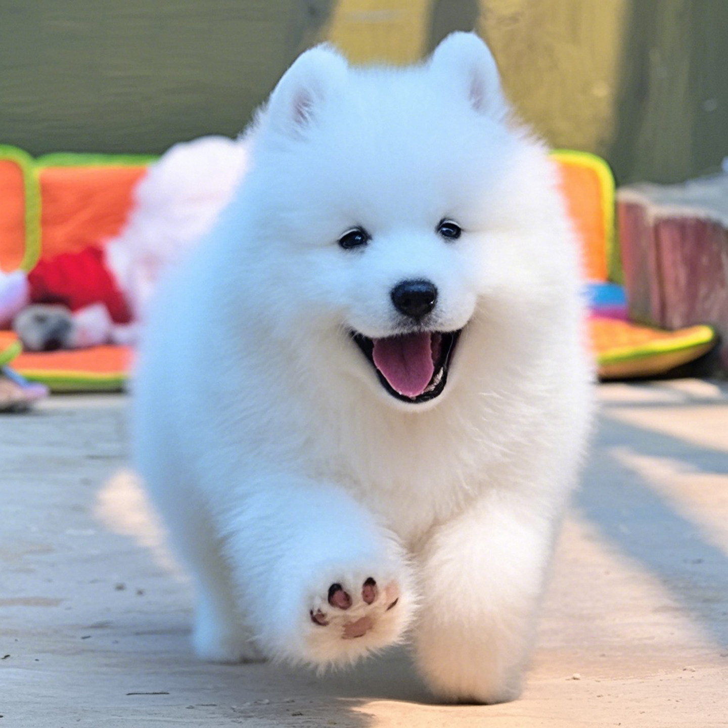纯种萨摩耶幼犬活体可爱型微笑天狗狗