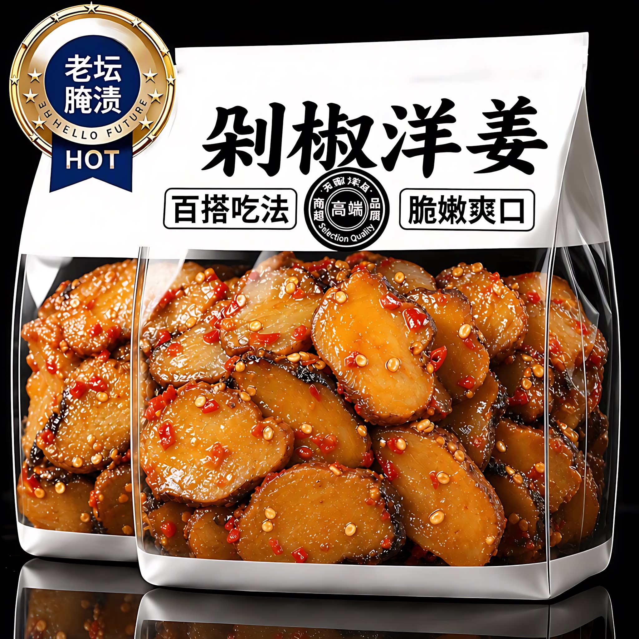香辣洋姜湖南特产泡菜酱菜腌制脆辣下饭菜剁椒藠头咸菜即食鬼子姜