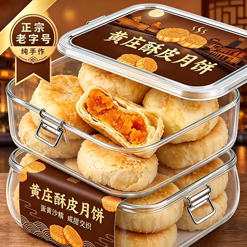 正品蛋黄五仁中秋送礼糕点礼盒装