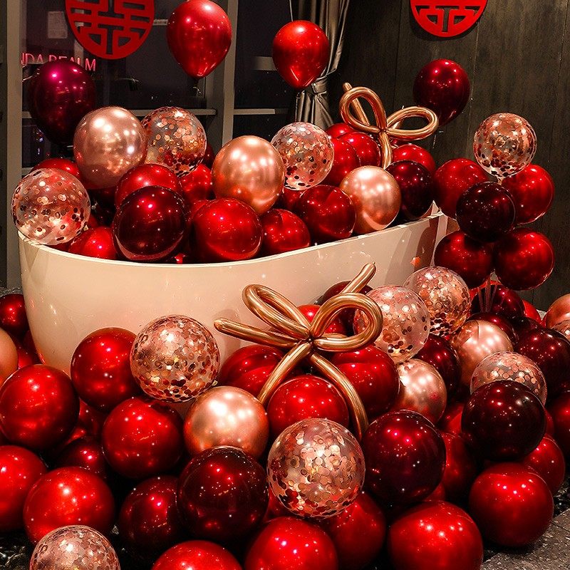 气球批发婚礼现场装饰结婚订婚宴装扮生日派对布置套餐新年妇女节