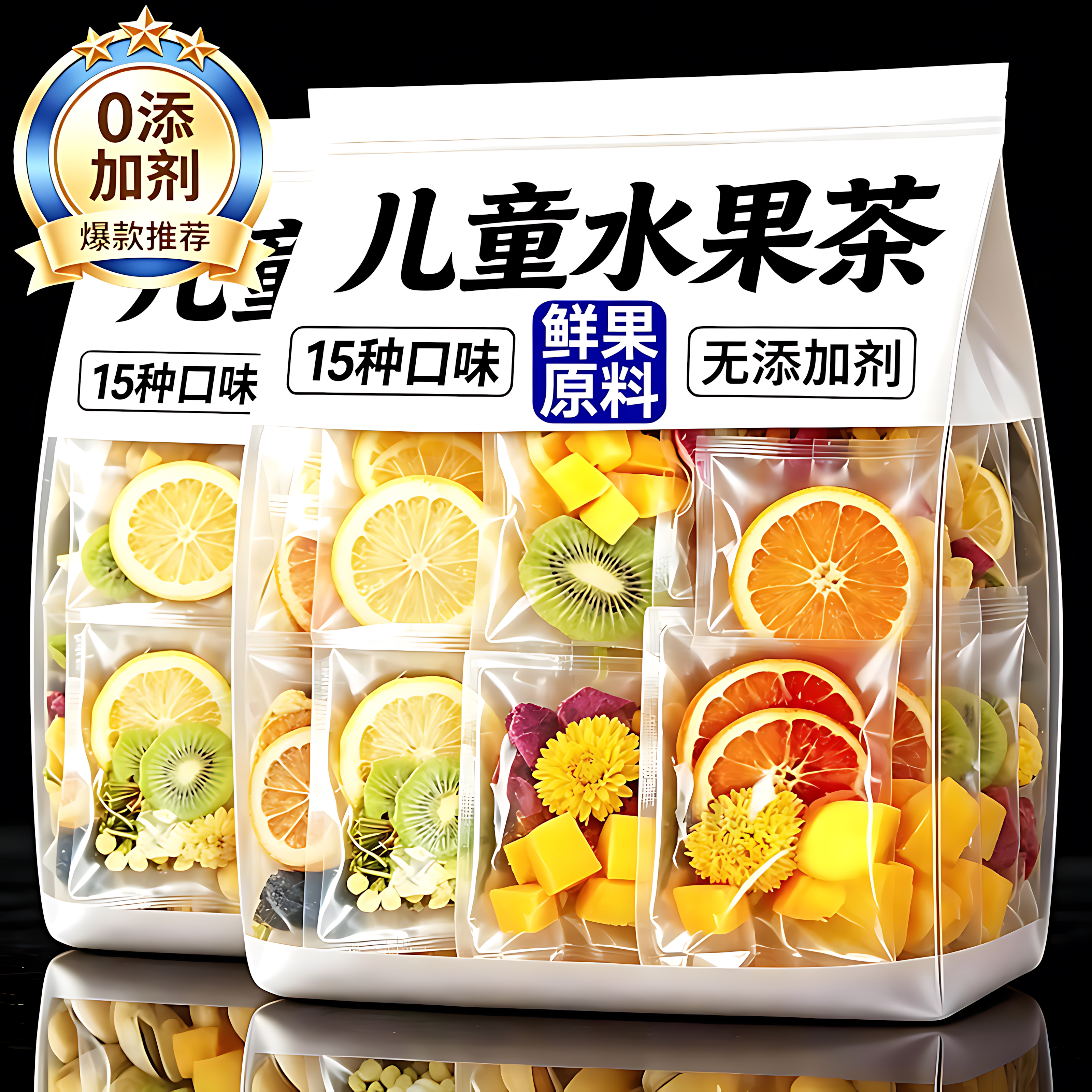冷泡冻干金桔柠檬百香果茶包图片