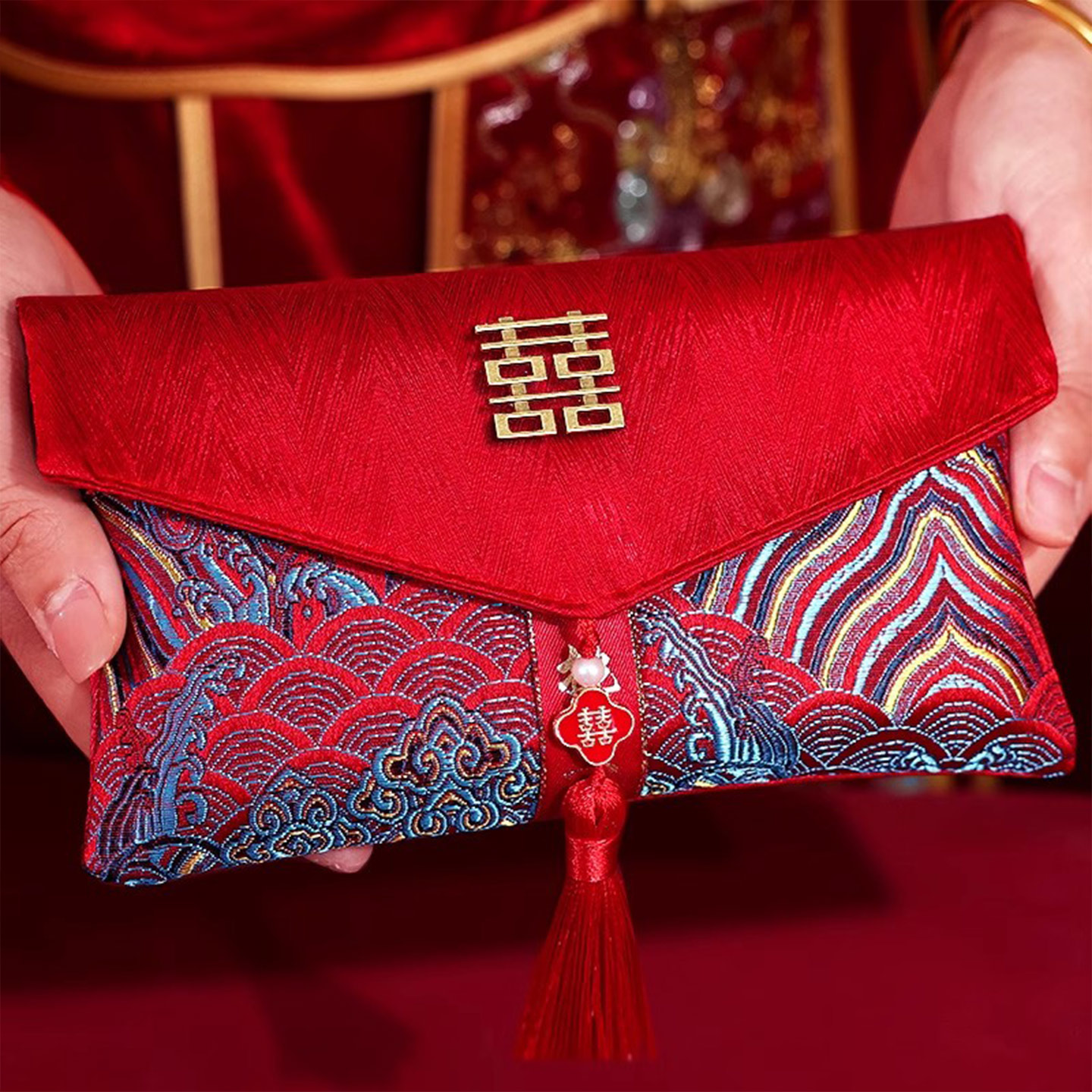 结婚布艺中式红包2024新款高档