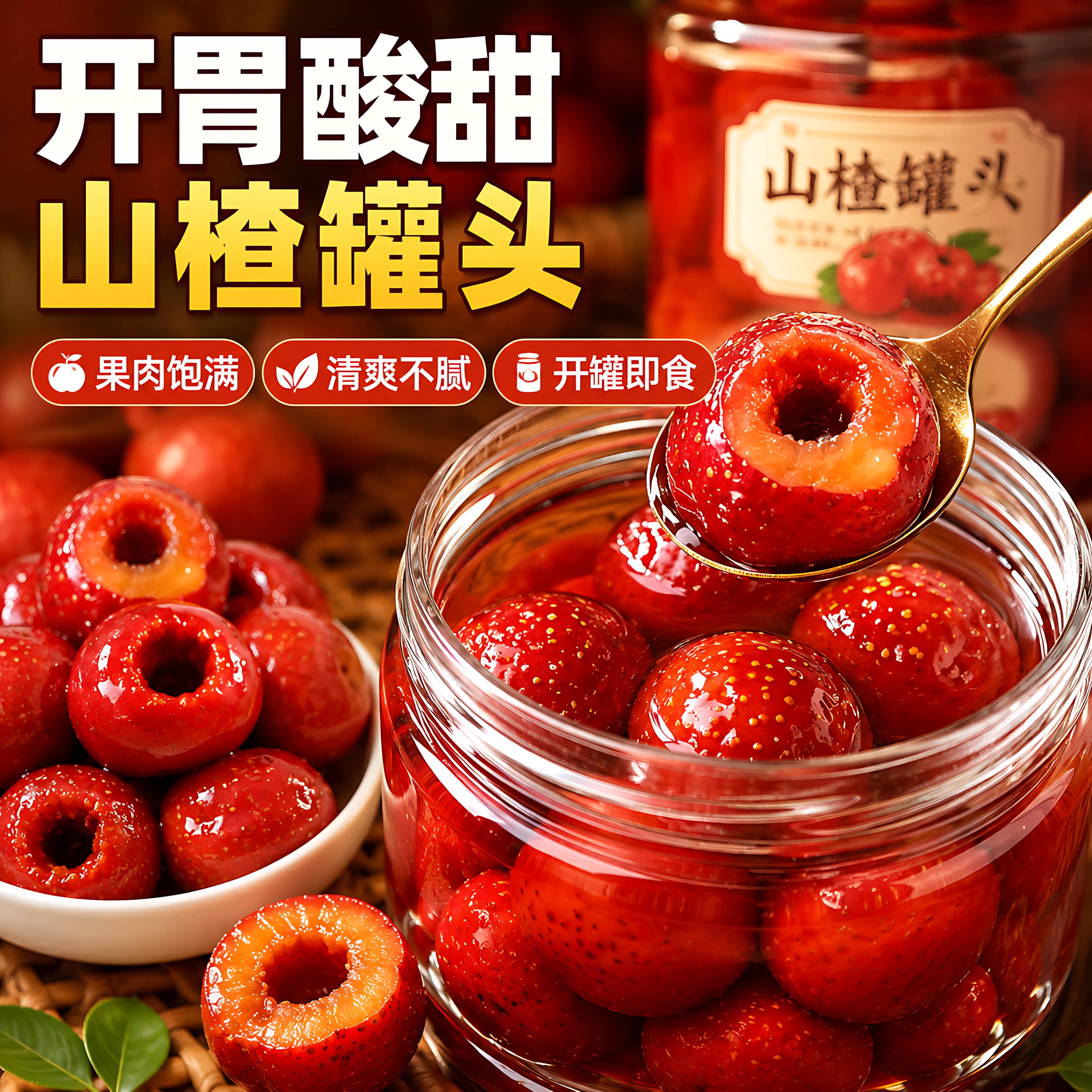 新鲜糖水山楂罐头午后水果罐头整箱红果大瓶休闲零食整箱批发开胃