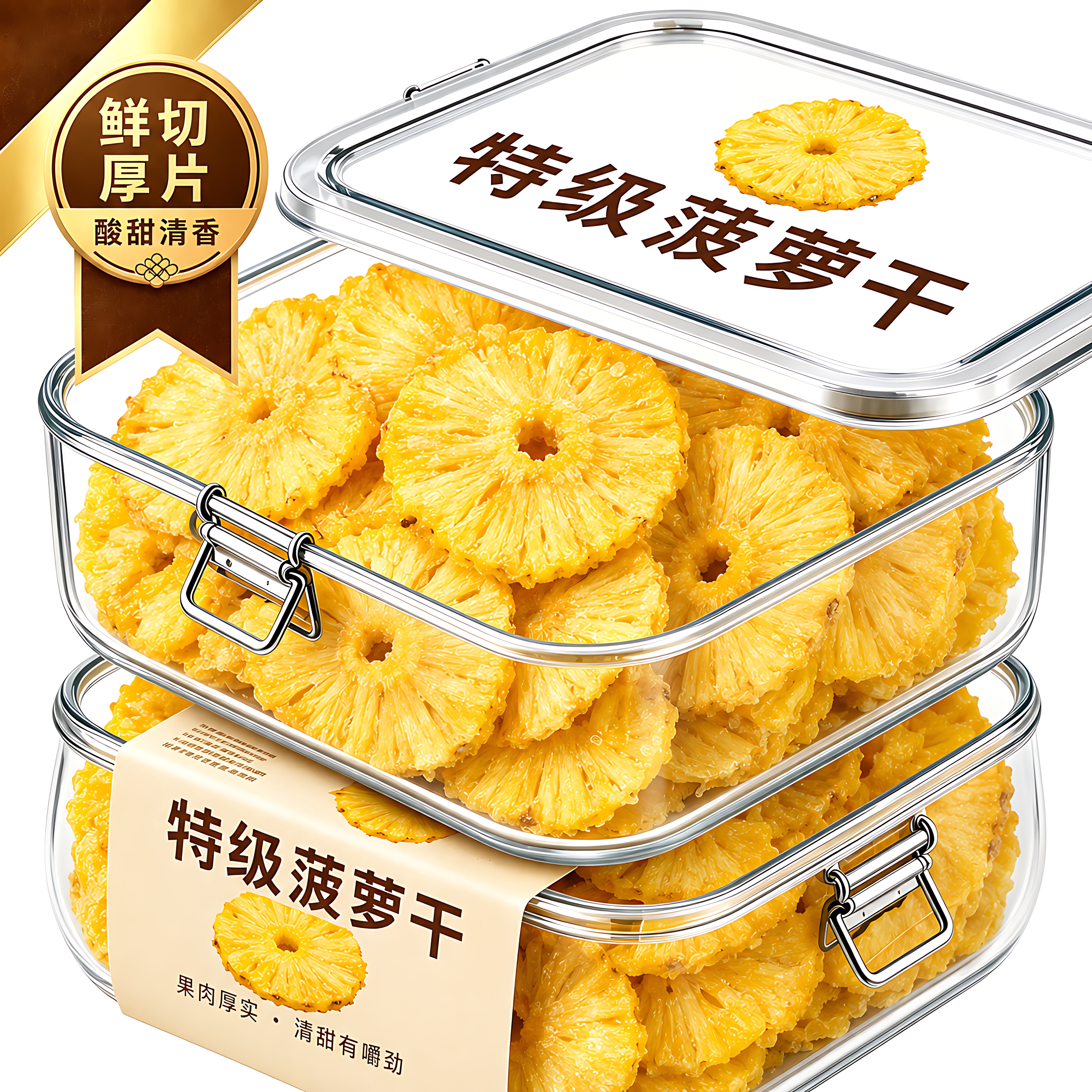 烘干菠萝干凤梨干片果片波罗水果干波萝果茶泡水咖啡调酒装饰商用
