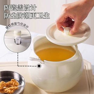 猪油罐家用陶瓷耐高温装 装 辣椒油罐子厨房调料瓶罐油泼辣子专用罐