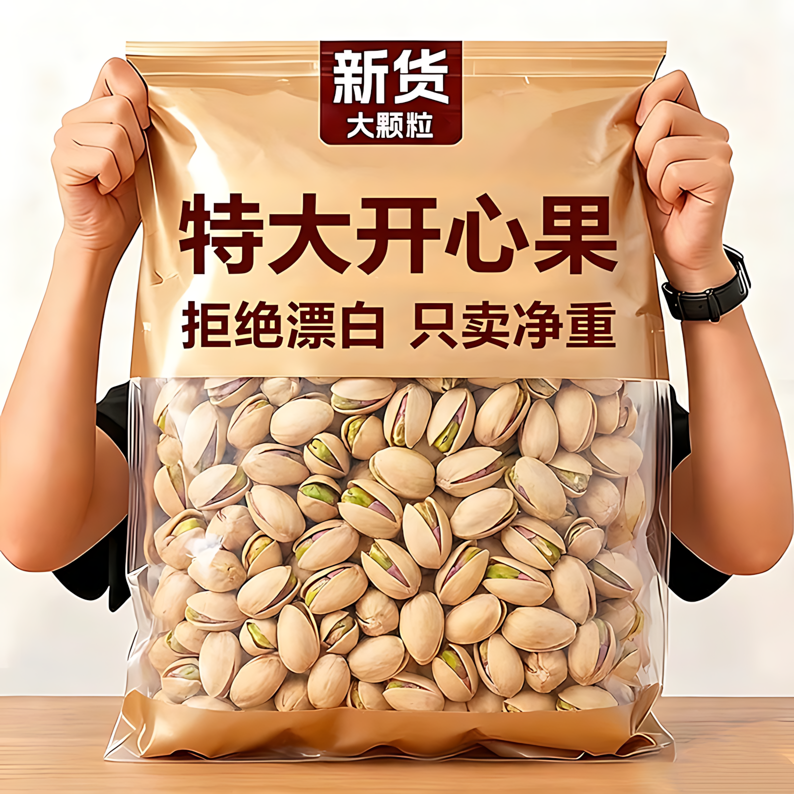 开心果2025新货500g盐焗味原色无漂白无添加坚果孕妇零食炒货年货