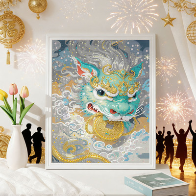 4050大尺寸龙凤呈祥DIY钻石画