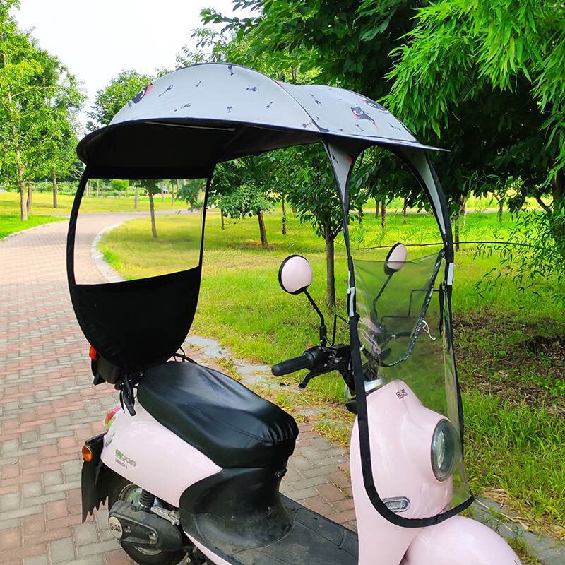 好货电动车雨棚车棚夏季新款2020电瓶摩托遮阳伞电车蓬小型挡风防