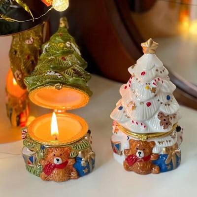 Christmas Bear Tree Scented Candle Decor Gift Ornament