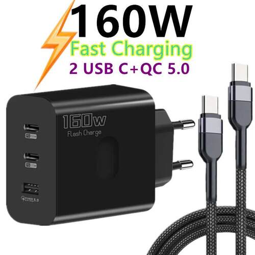 160W USB Charger USB Type C Fast Charging Adapter Quick Char