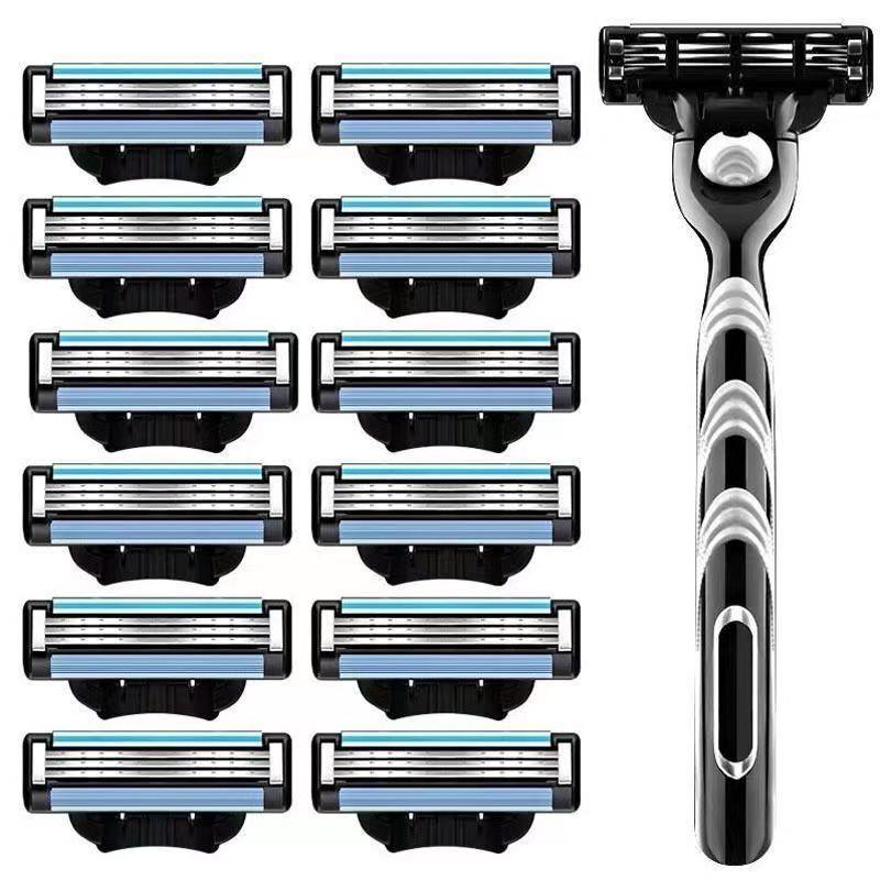 Manual razor razor men's shaving head five layer blade