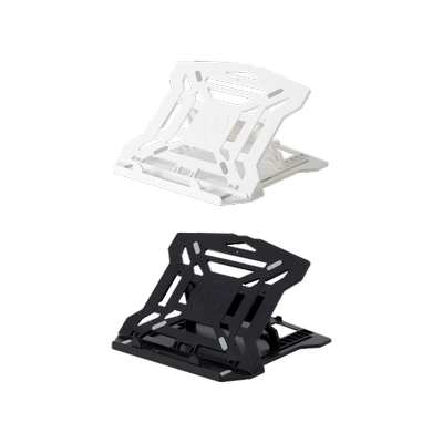 Digio28段角度可调节笔记本平板电脑支架10KG承重ABS树脂桌面增高散热器轻量便携15寸游戏本黑白
