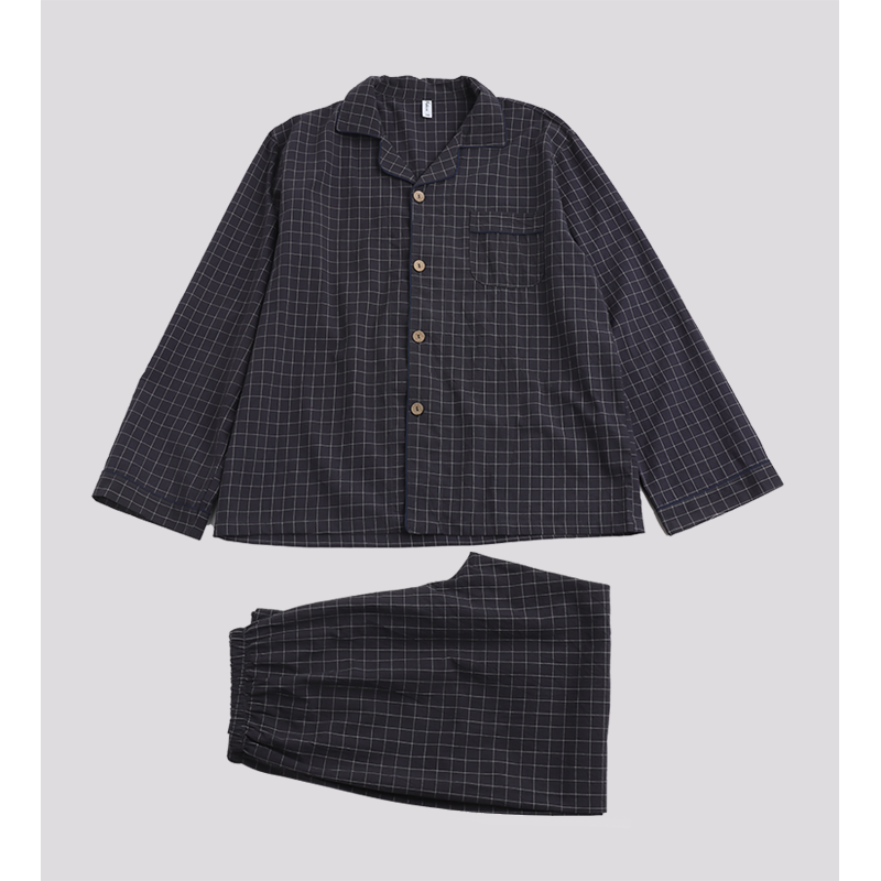 无色无味纯棉格子家居服