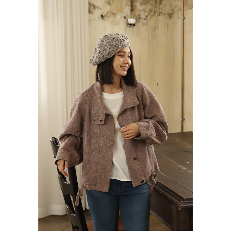 无色无味休闲外套蝙蝠袖夹克风衣