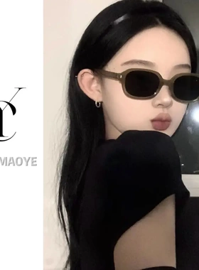 九九帽业新款椭圆折叠网红防紫外线偏光太阳镜眼镜复古辣妹女时尚