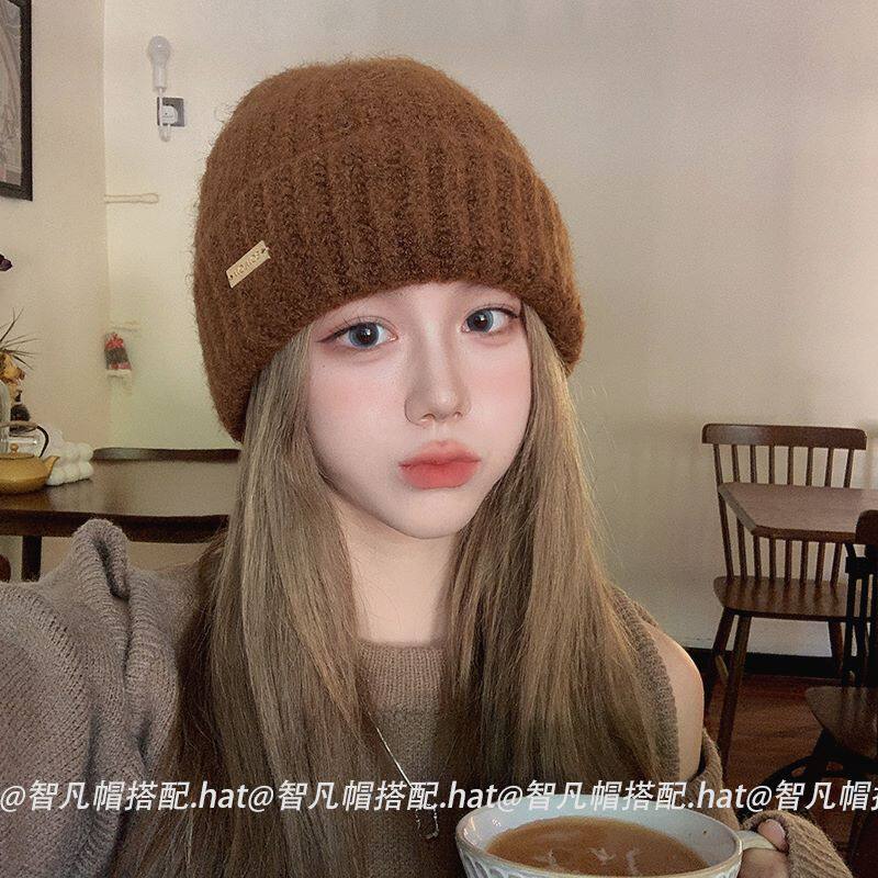 智凡帽搭配粗线大版BOWLOW针织帽