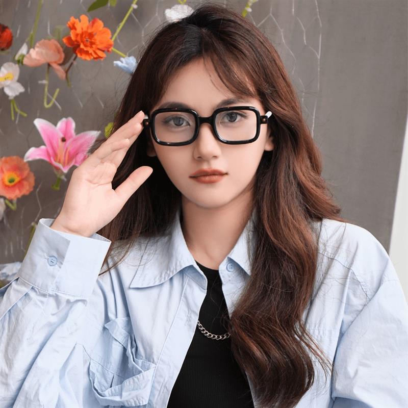FILY眼镜复古粗框老花眼镜中老年防蓝光防疲劳护眼老花镜女抗疲劳