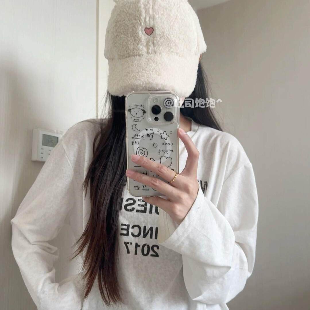 小红书&ldquo;兔子宝宝&rdquo;羊羔毛加厚刺绣帽子大头围秋冬正反两戴棒球帽