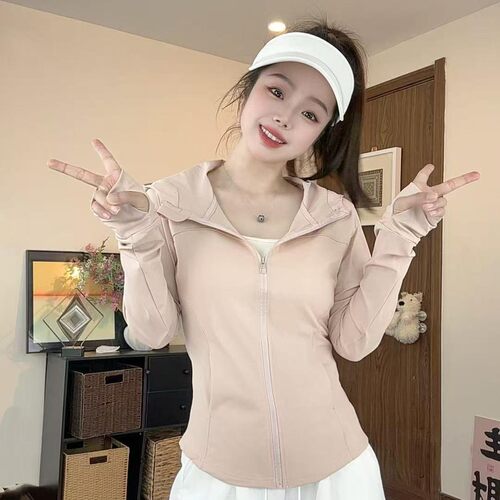 韵缌亚服饰冰皮原纱4.0新款收腰显瘦连帽防晒衣高弹透气防紫外线