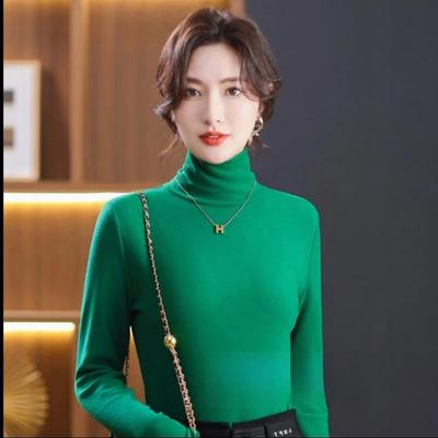 凡卓心选【洋气减龄】双面澳绒安可拉红高领打底衫女秋冬修身内搭