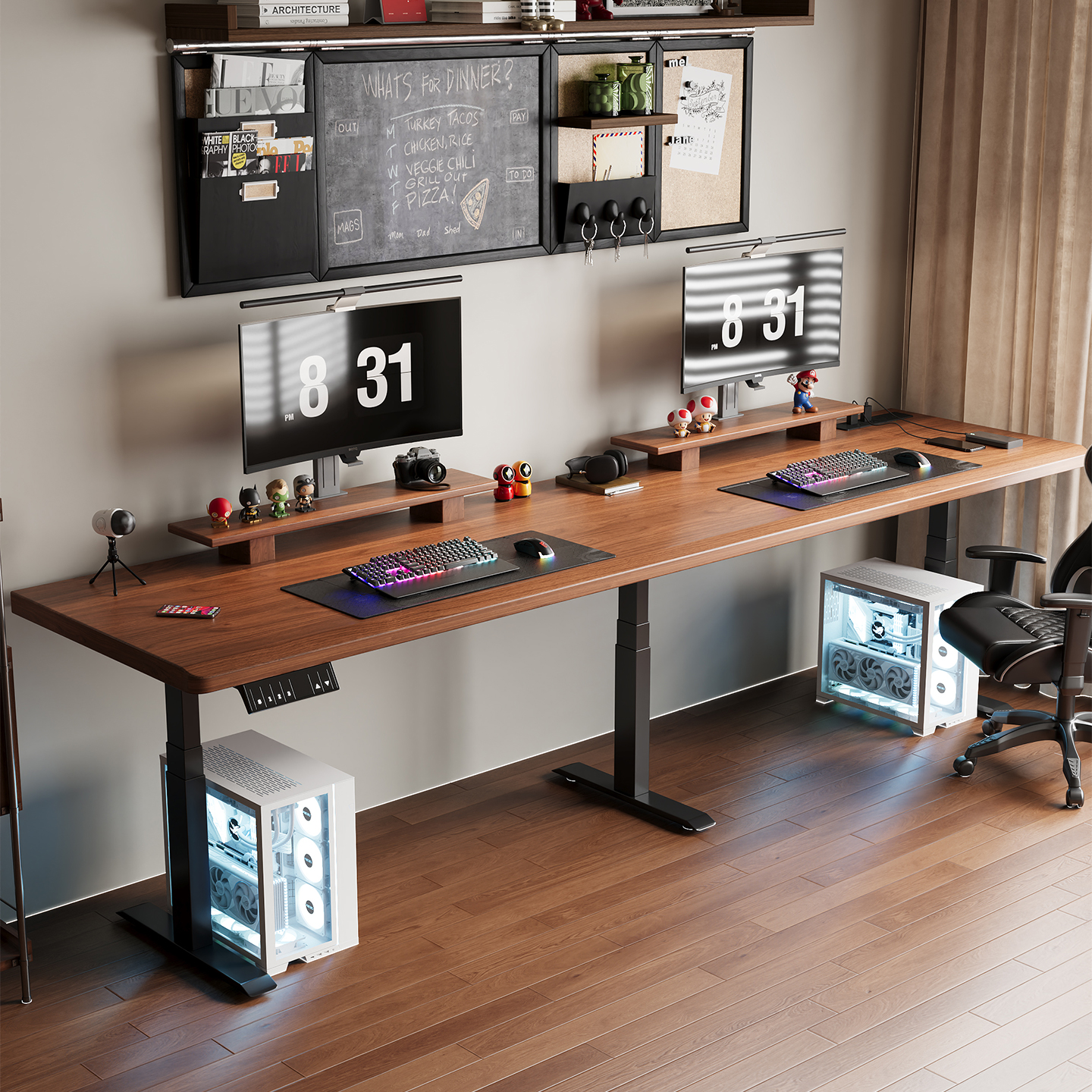 ⭕全网热销100w+升降桌4.6cm实木