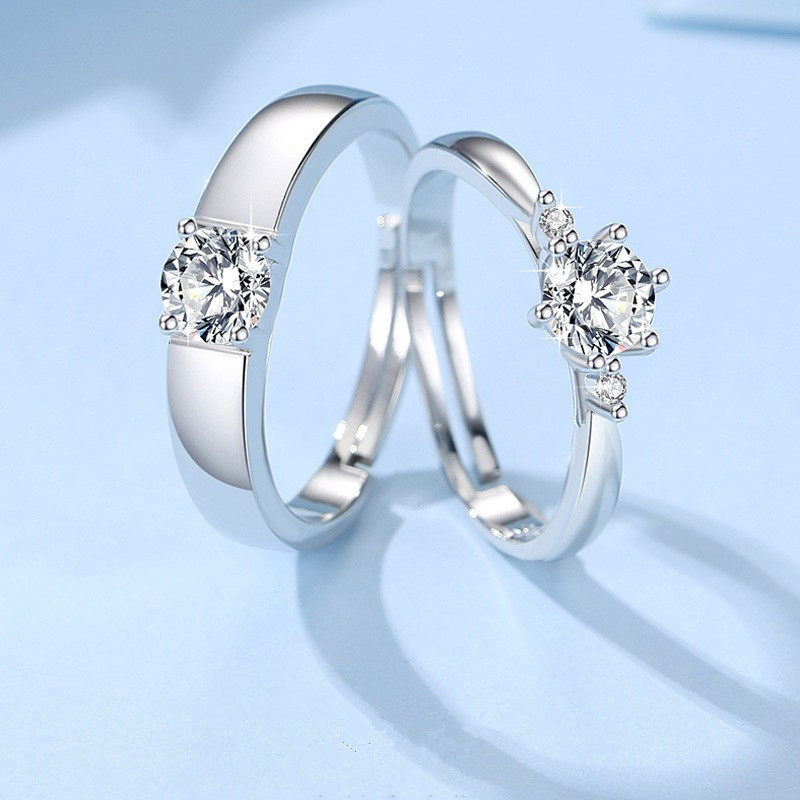 挚爱情侣戒指一对简约四