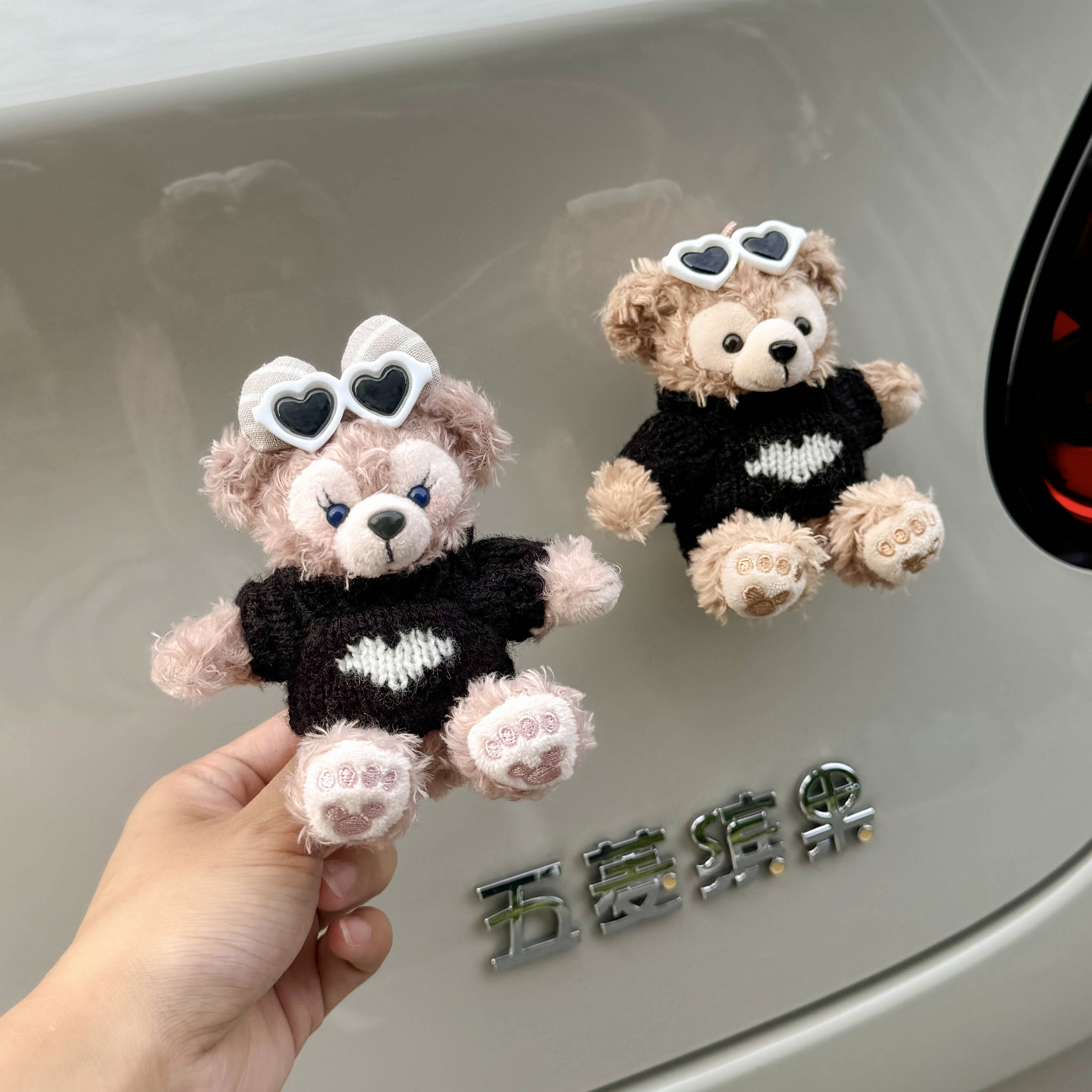 奔驰c260l汽车尾挂件e300l车载车外后备箱装饰品玩偶摆件尾部公仔