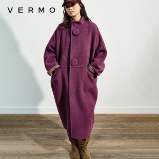 茧形连袖 高支全羊毛 手工双面呢大衣外套 轻盈柔软复古简约 VERMO