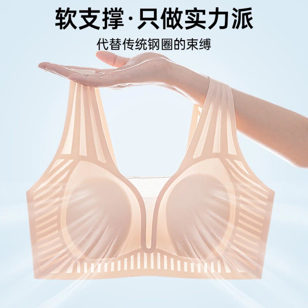 香幂大胸显小胸内衣女士全罩杯薄款无钢圈收副乳防下垂无痕文胸罩