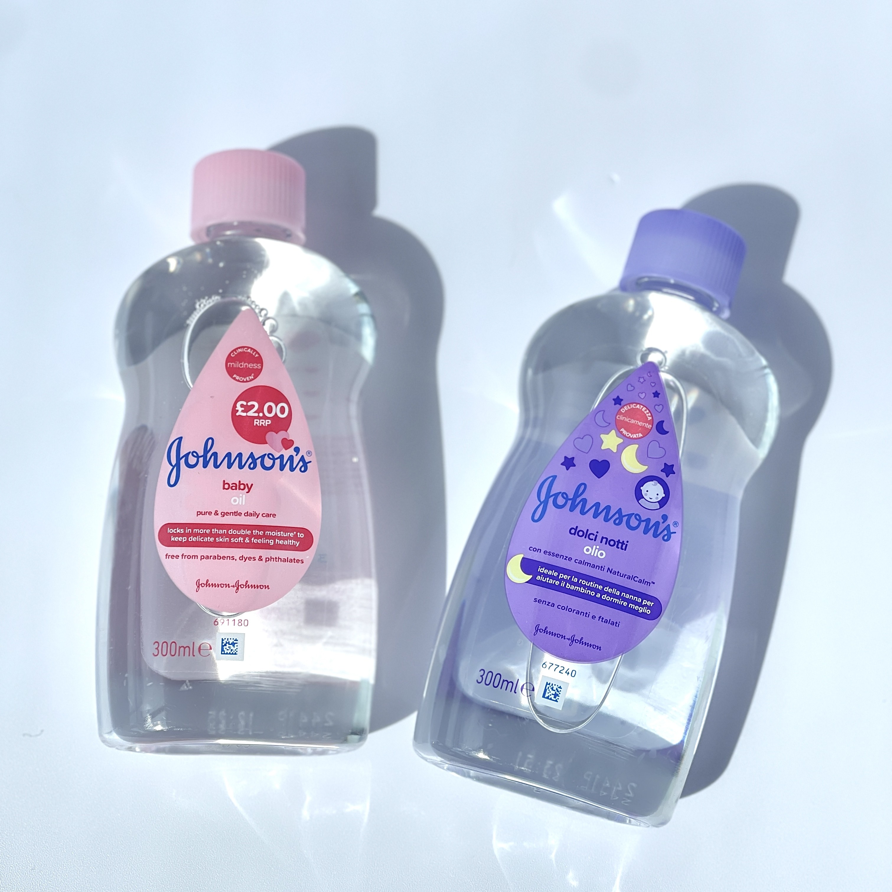 保税 强生婴儿油johnsons baby润肤bb油宝宝按摩油300ml