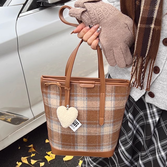 复古大容量水桶包包百搭托特包