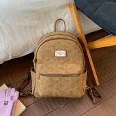 韩国复古卡通印花双肩包包女百搭大容量学生书包休闲旅游逛街背包