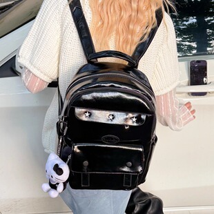 韩系少女星星双肩包包女2026新款小众设计百搭大容量逛街洋气背包