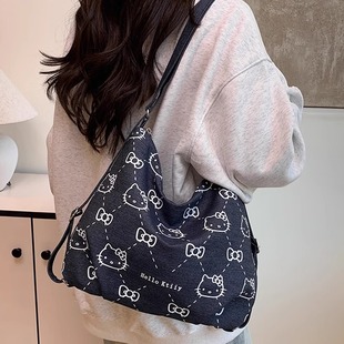 超火KT猫包包女大容量2025新款小众单肩斜挎包三用背包通勤托特包