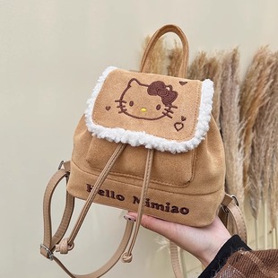 韩国留学可爱甜美KT猫双肩包包女2025新款逛街旅游百搭迷你小背包