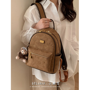 2026年新款韩系小众双肩包包女大容量百搭通勤背包轻便旅游书包