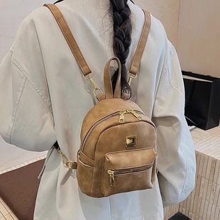 美式复古风双肩包女背包2025新款百搭旅游轻便书包女生时尚女包潮